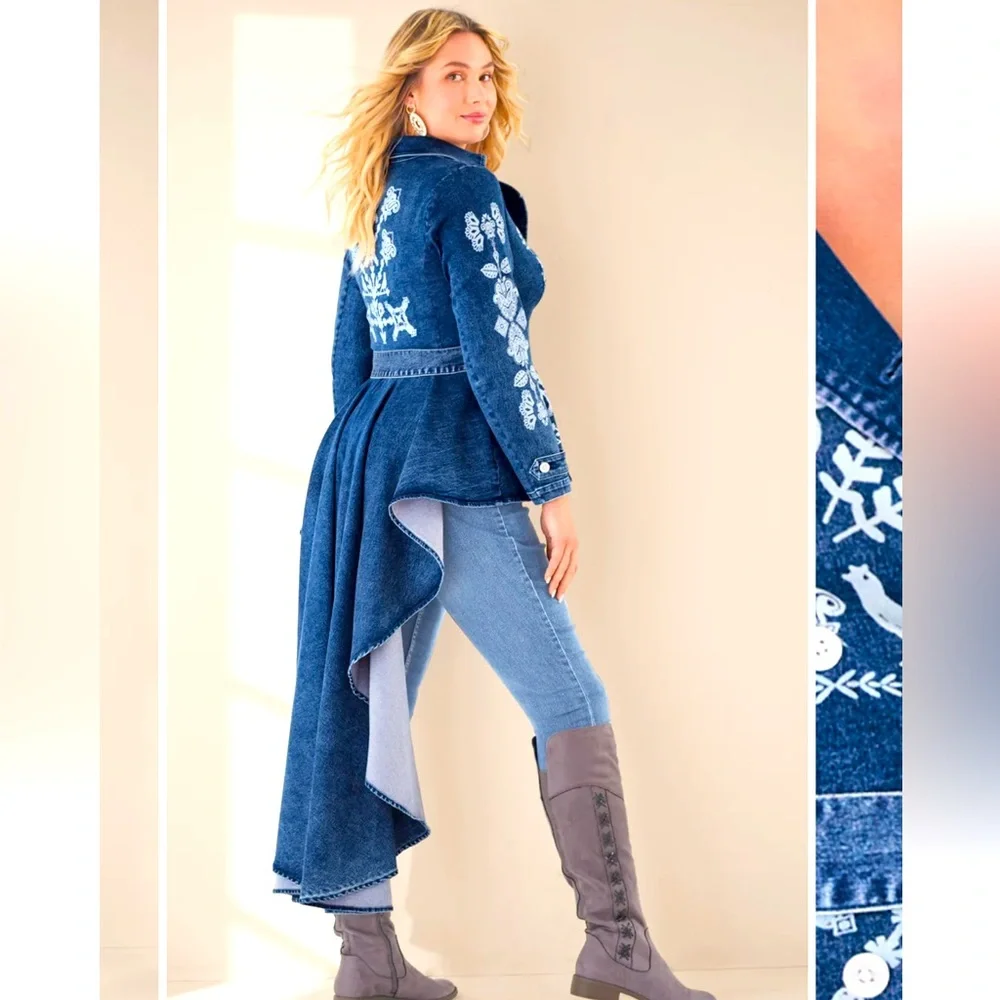 High low denim top. Women’s size 20 - Picture 2 of 5